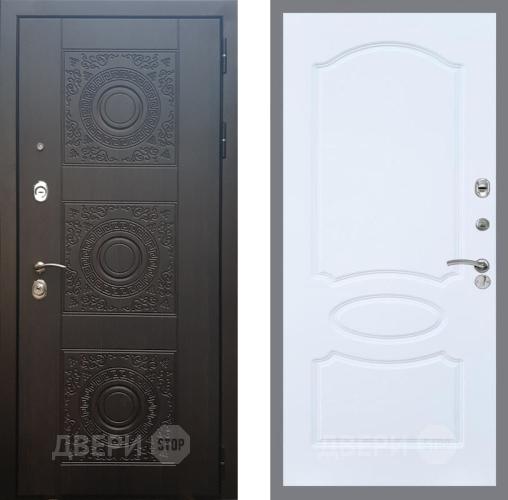 Входная металлическая Дверь Рекс (REX) 10 FL-128 Силк Сноу