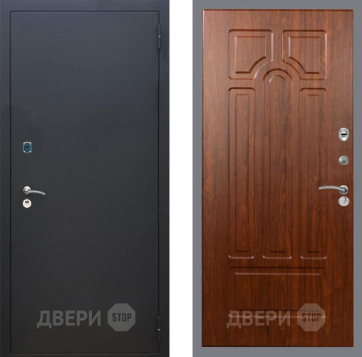 Входная металлическая Дверь Рекс (REX) 1A Черный Муар FL-58 Морёная берёза