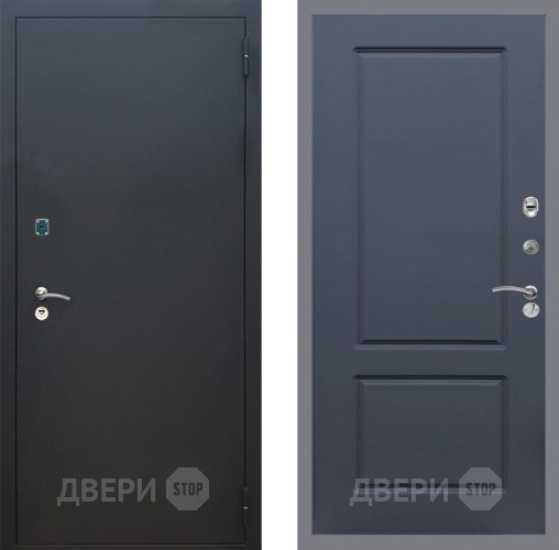 Входная металлическая Дверь Рекс (REX) 1A Черный Муар FL-117 Силк титан