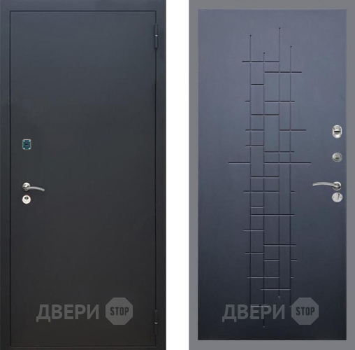 Входная металлическая Дверь Рекс (REX) 1A Черный Муар FL-289 Ясень черный