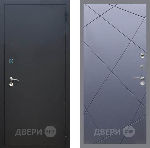 Входная металлическая Дверь Рекс (REX) 1A Черный Муар FL-291 Силк титан