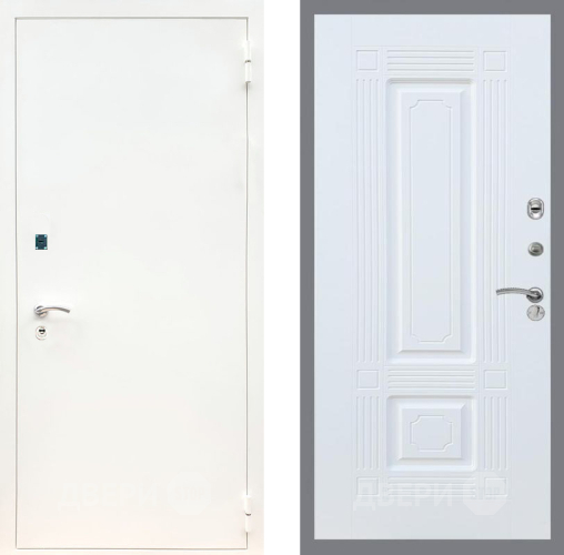 Входная металлическая Дверь Рекс (REX) 1А Белая шагрень FL-2 Силк Сноу