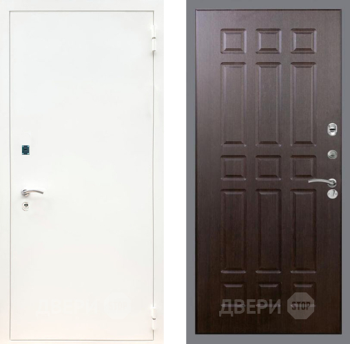 Входная металлическая Дверь Рекс (REX) 1А Белая шагрень FL-33 Венге