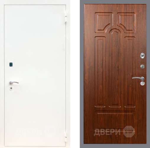 Входная металлическая Дверь Рекс (REX) 1А Белая шагрень FL-58 Морёная берёза