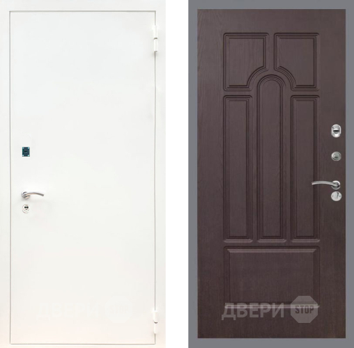 Входная металлическая Дверь Рекс (REX) 1А Белая шагрень FL-58 Венге