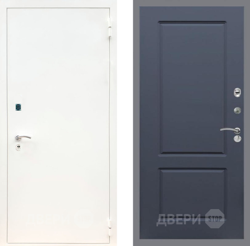 Дверь Рекс (REX) 1А Белая шагрень FL-117 Силк титан