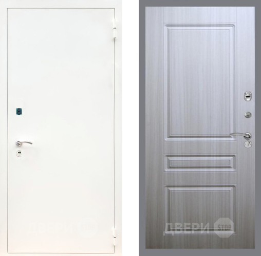 Дверь Рекс (REX) 1А Белая шагрень FL-243 Сандал белый