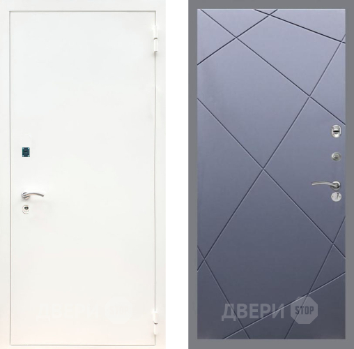 Входная металлическая Дверь Рекс (REX) 1А Белая шагрень FL-291 Силк титан