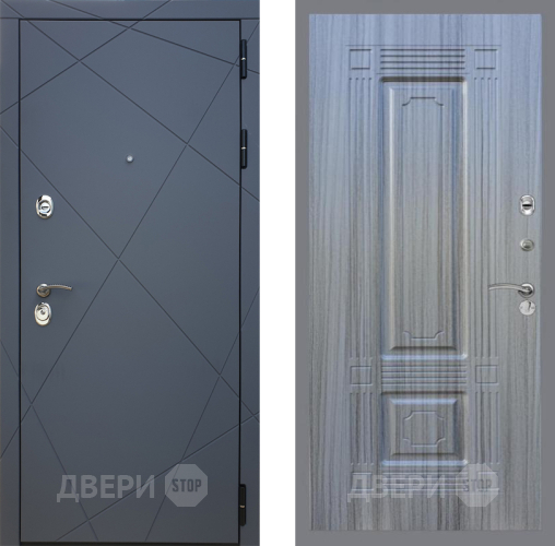 Входная металлическая Дверь Рекс (REX) 13 Силк Титан FL-2 Сандал грей
