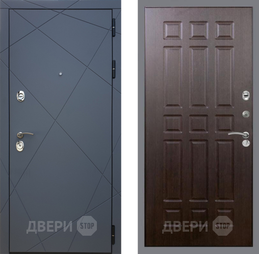 Входная металлическая Дверь Рекс (REX) 13 Силк Титан FL-33 Венге