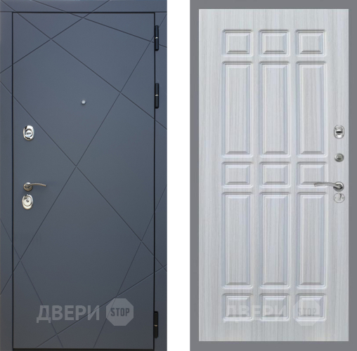 Входная металлическая Дверь Рекс (REX) 13 Силк Титан FL-33 Сандал белый