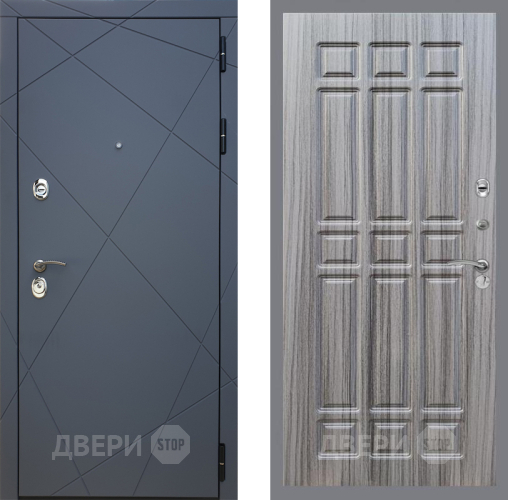 Входная металлическая Дверь Рекс (REX) 13 Силк Титан FL-33 Сандал грей