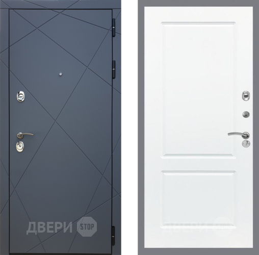 Входная металлическая Дверь Рекс (REX) 13 Силк Титан FL-117 Силк Сноу