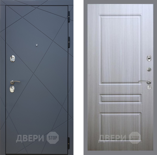 Входная металлическая Дверь Рекс (REX) 13 Силк Титан FL-243 Сандал белый