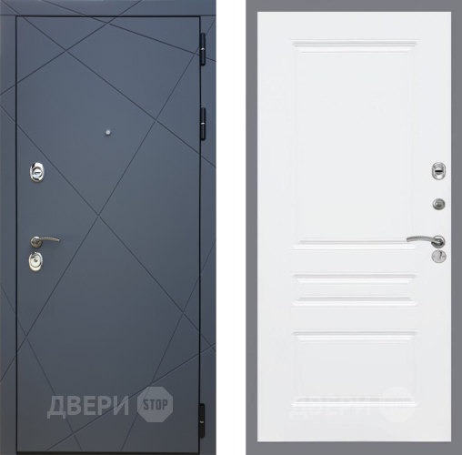 Входная металлическая Дверь Рекс (REX) 13 Силк Титан FL-243 Силк Сноу