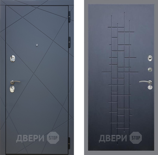 Входная металлическая Дверь Рекс (REX) 13 Силк Титан FL-289 Ясень черный