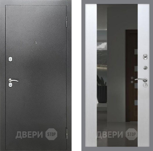 Входная металлическая Дверь Рекс (REX) Сити СБ-16 с Зеркалом Лиственница беж