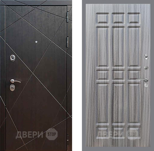 Входная металлическая Дверь Рекс (REX) 13 Венге FL-33 Сандал грей
