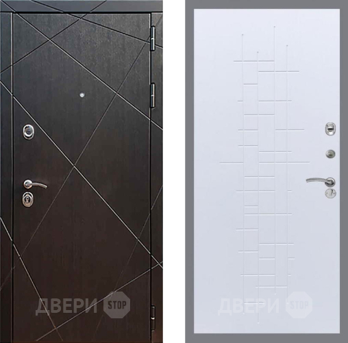 Входная металлическая Дверь Рекс (REX) 13 Венге FL-289 Белый ясень