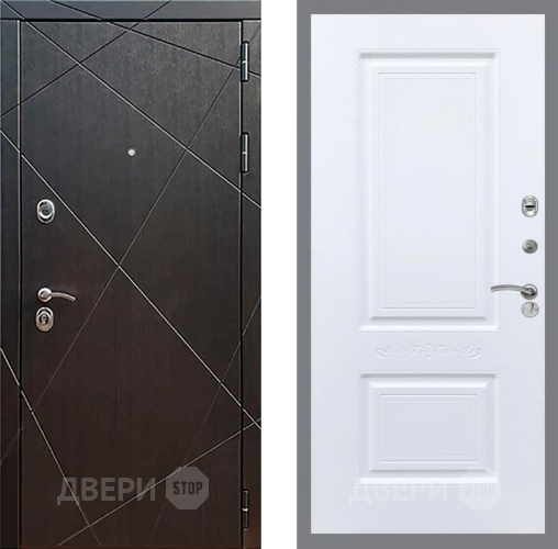 Входная металлическая Дверь Рекс (REX) 13 Венге Смальта Силк Сноу