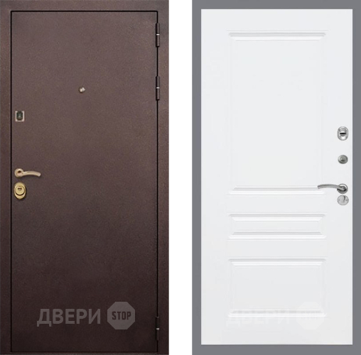 Входная металлическая Дверь Рекс (REX) Лайт 3К FL-243 Силк Сноу