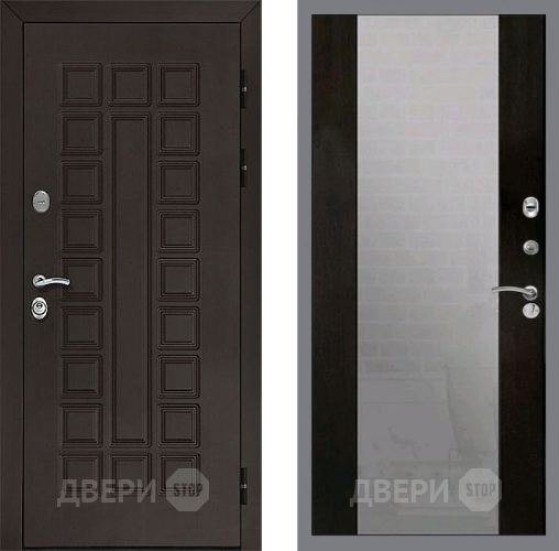 Входная металлическая Дверь Рекс (REX) Сенатор 3К СБ-16 Зеркало Венге