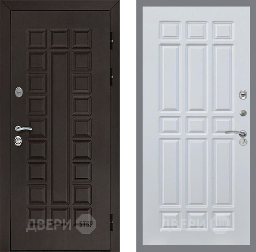 Входная металлическая Дверь Рекс (REX) Сенатор 3К FL-33 Белый ясень