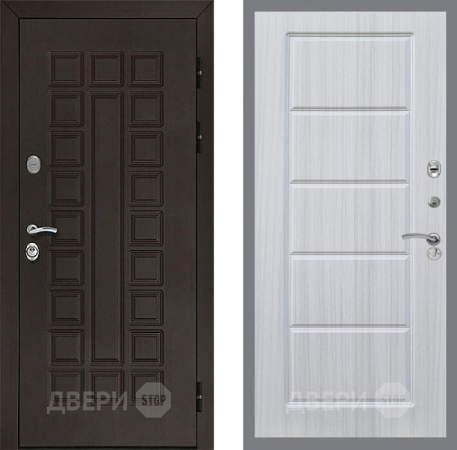 Входная металлическая Дверь Рекс (REX) Сенатор 3К FL-39 Сандал белый