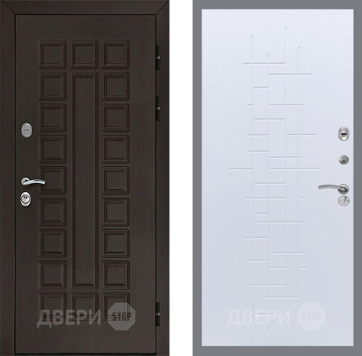 Входная металлическая Дверь Рекс (REX) Сенатор 3К FL-289 Белый ясень