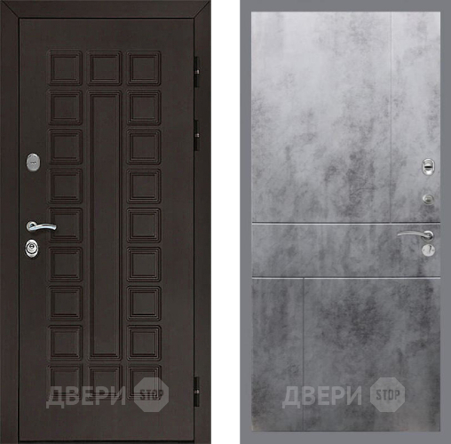 Входная металлическая Дверь Рекс (REX) Сенатор 3К FL-290 Бетон темный