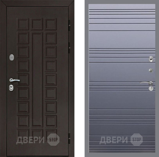 Входная металлическая Дверь Рекс (REX) Сенатор 3К Line Силк титан