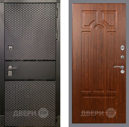 Входная металлическая Дверь Рекс (REX) 15 Черный Кварц FL-58 Морёная берёза