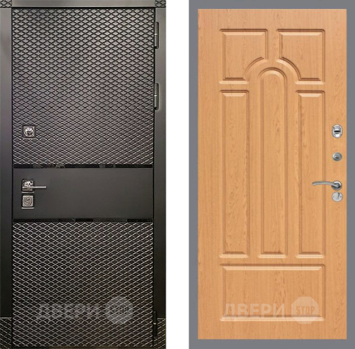 Входная металлическая Дверь Рекс (REX) 15 Черный Кварц FL-58 Дуб