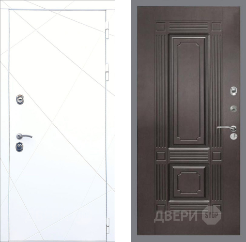 Входная металлическая Дверь Рекс (REX) 13 Силк Сноу FL-2 Венге
