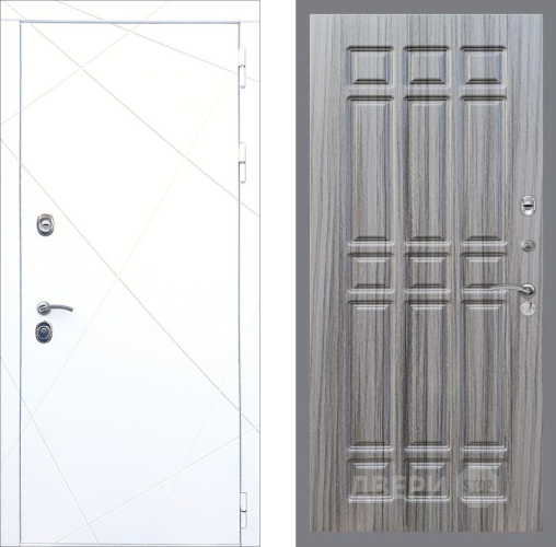 Входная металлическая Дверь Рекс (REX) 13 Силк Сноу FL-33 Сандал грей