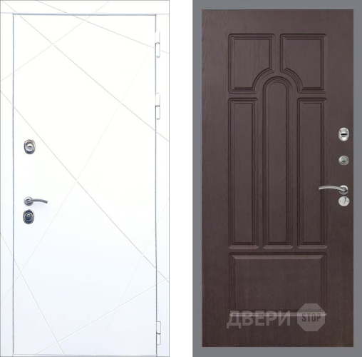 Входная металлическая Дверь Рекс (REX) 13 Силк Сноу FL-58 Венге
