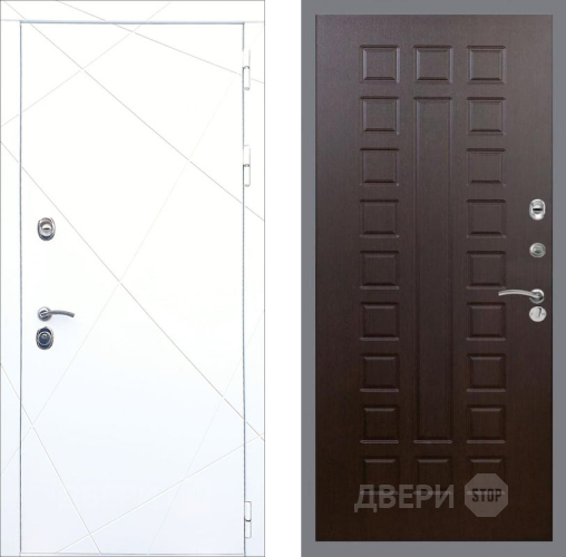 Входная металлическая Дверь Рекс (REX) 13 Силк Сноу FL-183 Венге