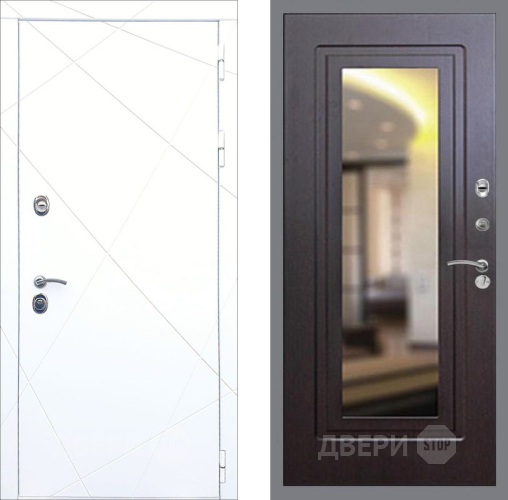 Входная металлическая Дверь Рекс (REX) 13 Силк Сноу FLZ-120 Венге