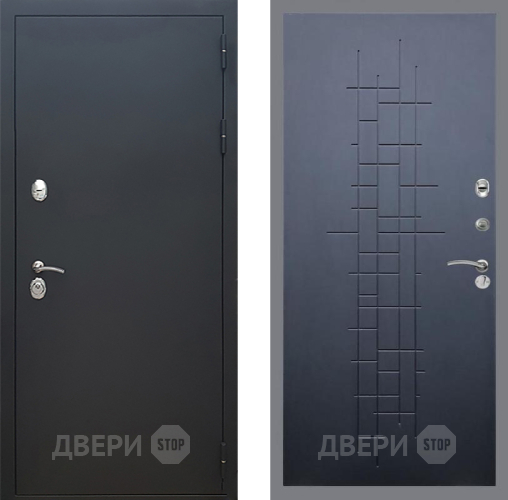 Входная металлическая Дверь Рекс (REX) 5 Черный Муар FL-289 Ясень черный