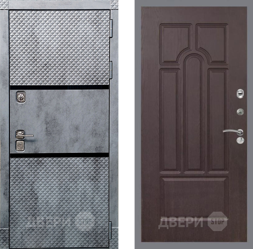 Входная металлическая Дверь Рекс (REX) 15 Бетон Темный FL-58 Венге
