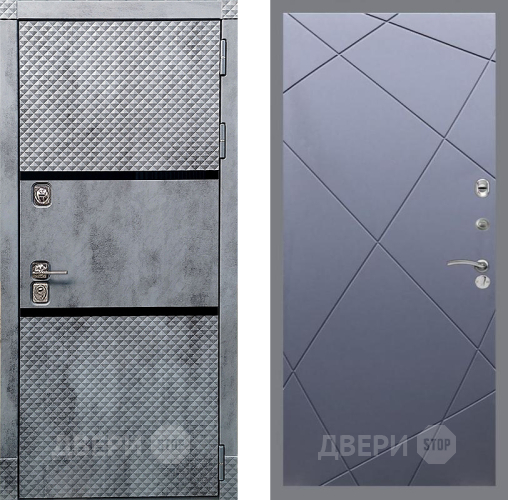 Входная металлическая Дверь Рекс (REX) 15 Бетон Темный FL-291 Силк титан