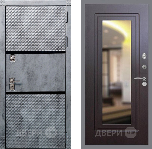 Входная металлическая Дверь Рекс (REX) 15 Бетон Темный FLZ-120 Венге