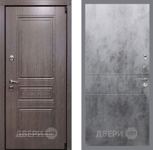 Входная металлическая Дверь Рекс (REX) Премиум-S FL-290 Бетон темный