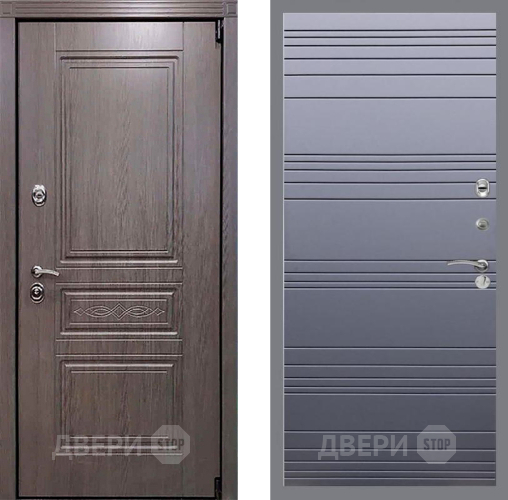 Входная металлическая Дверь Рекс (REX) Премиум-S Line Силк титан