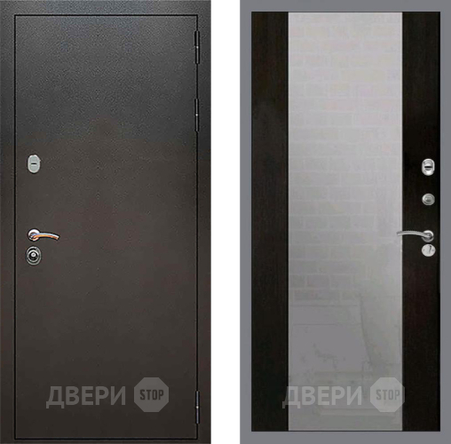 Дверь Рекс (REX) 5 Серебро Антик СБ-16 Зеркало Венге