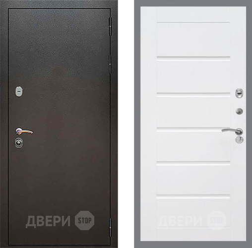 Входная металлическая Дверь Рекс (REX) 5 Серебро Антик Сити Белый ясень