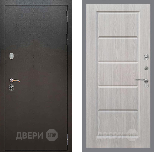 Входная металлическая Дверь Рекс (REX) 5 Серебро Антик FL-39 Беленый дуб