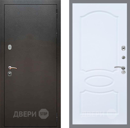 Входная металлическая Дверь Рекс (REX) 5 Серебро Антик FL-128 Силк Сноу