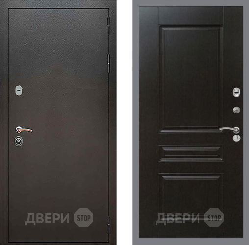 Входная металлическая Дверь Рекс (REX) 5 Серебро Антик FL-243 Венге