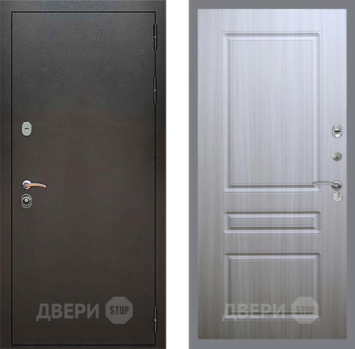 Входная металлическая Дверь Рекс (REX) 5 Серебро Антик FL-243 Сандал белый